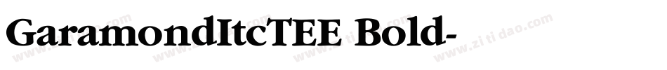GaramondItcTEE Bold字体转换
